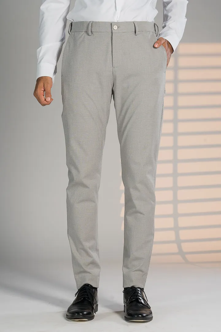 French Grey Houndstooth Pants