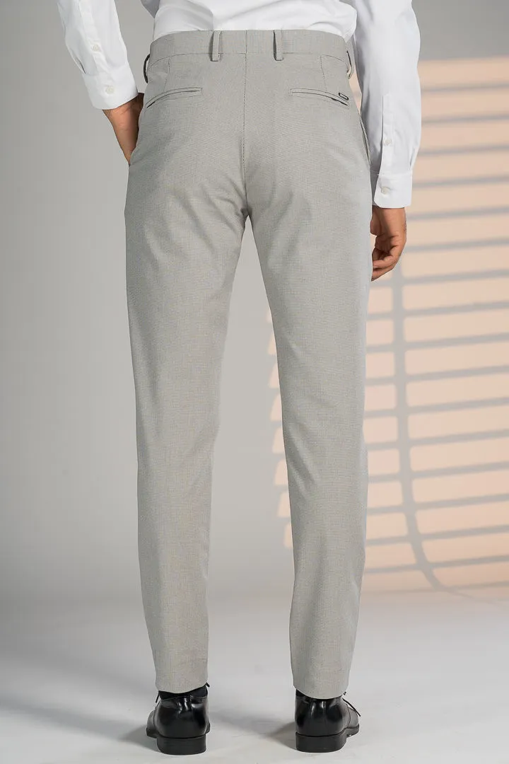 French Grey Houndstooth Pants