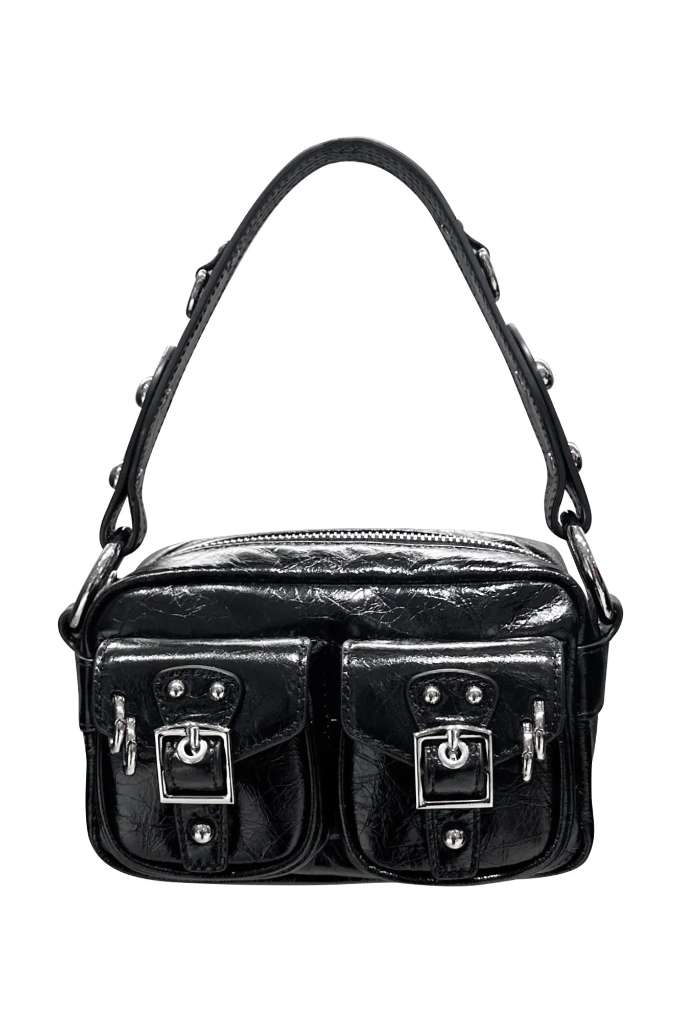 Genuine leather retro functional handbag