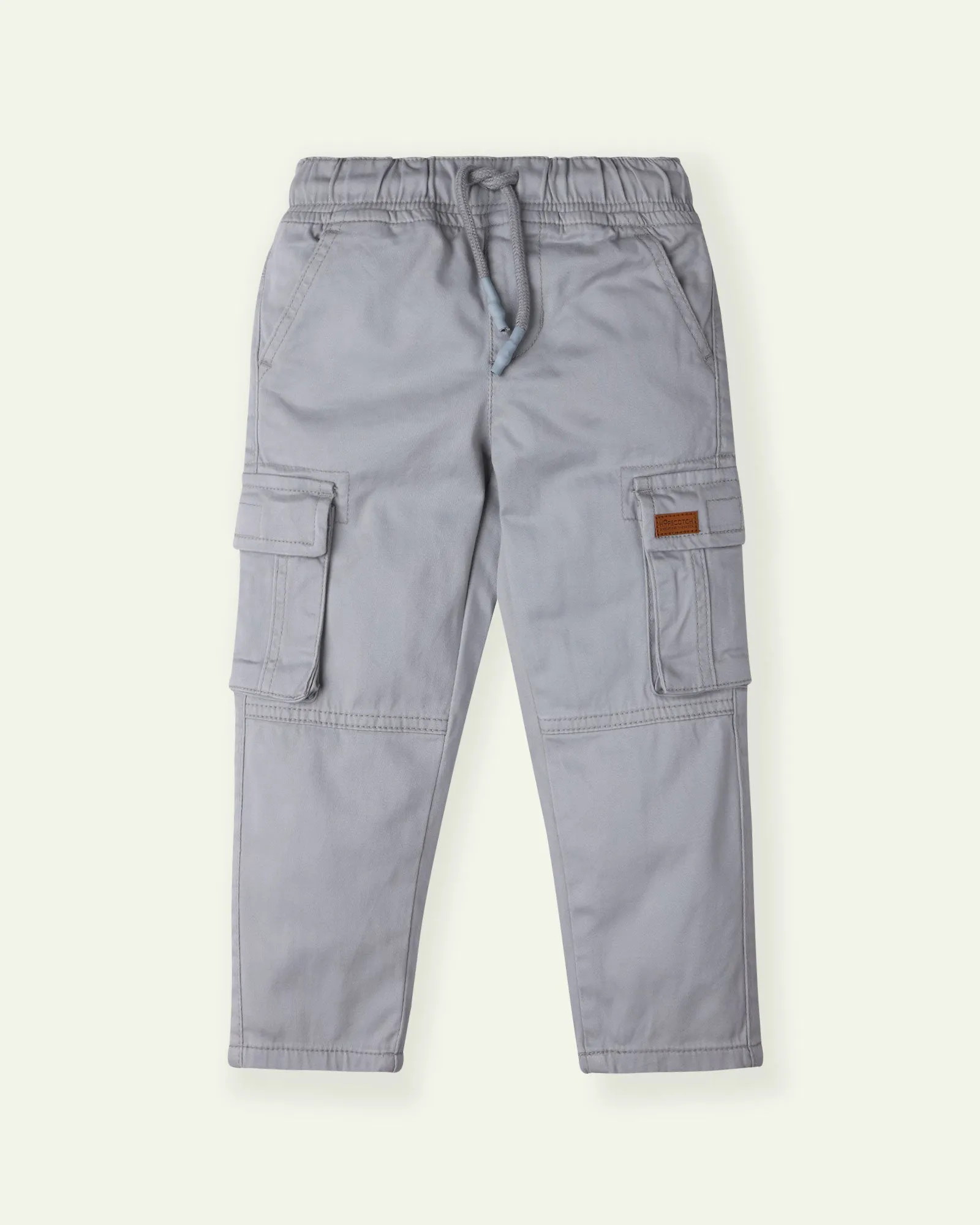 Grey Pull Up Cargo Pants