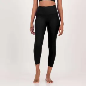 High waisted Ribbed leggings - BLACK