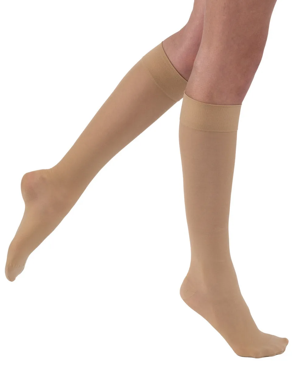 Jobst Ultrasheer SoftFit Closed Toe Knee Highs with Comfortable Stay Up Top Band 20-30 mmHg