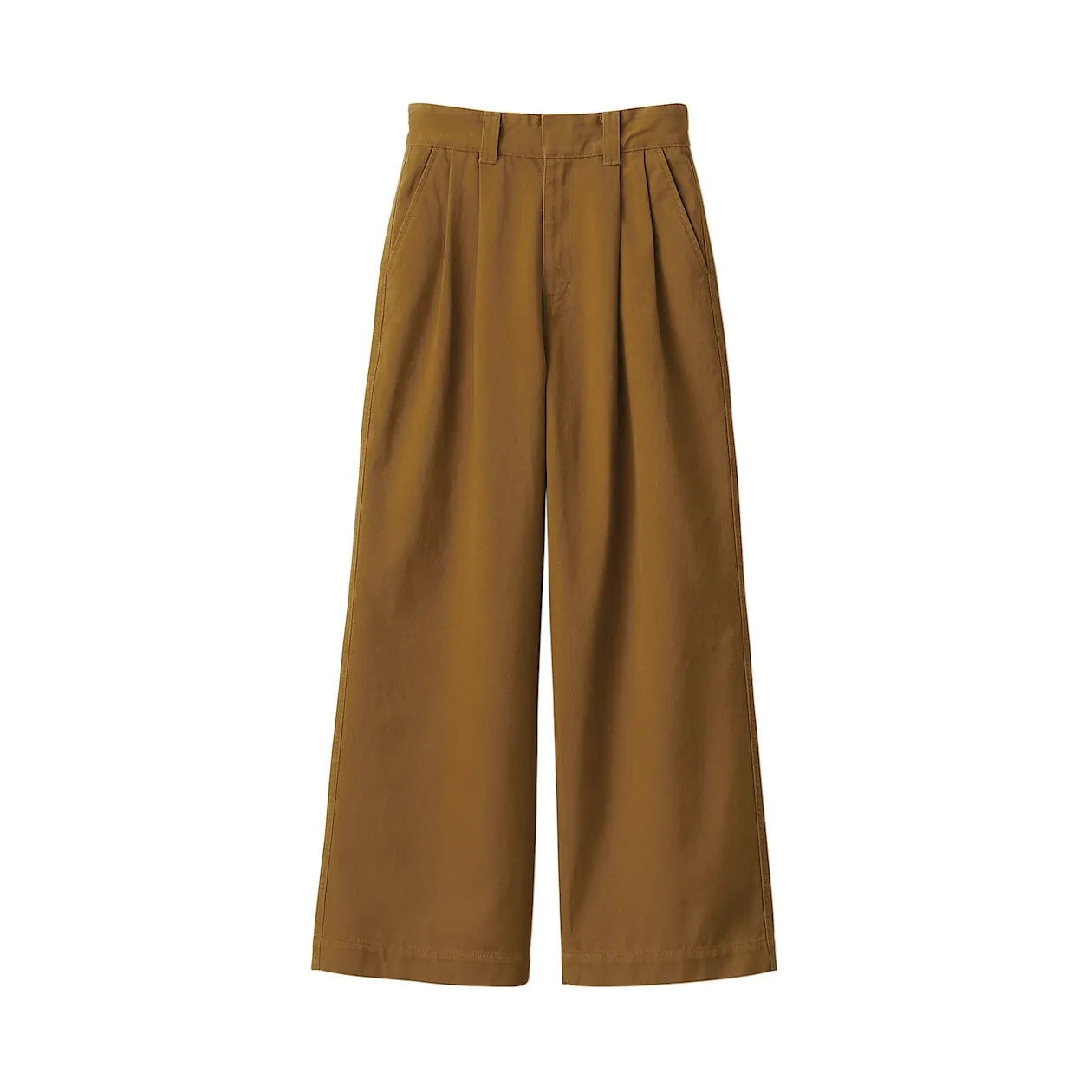 Kapok Blend Pleated Pants