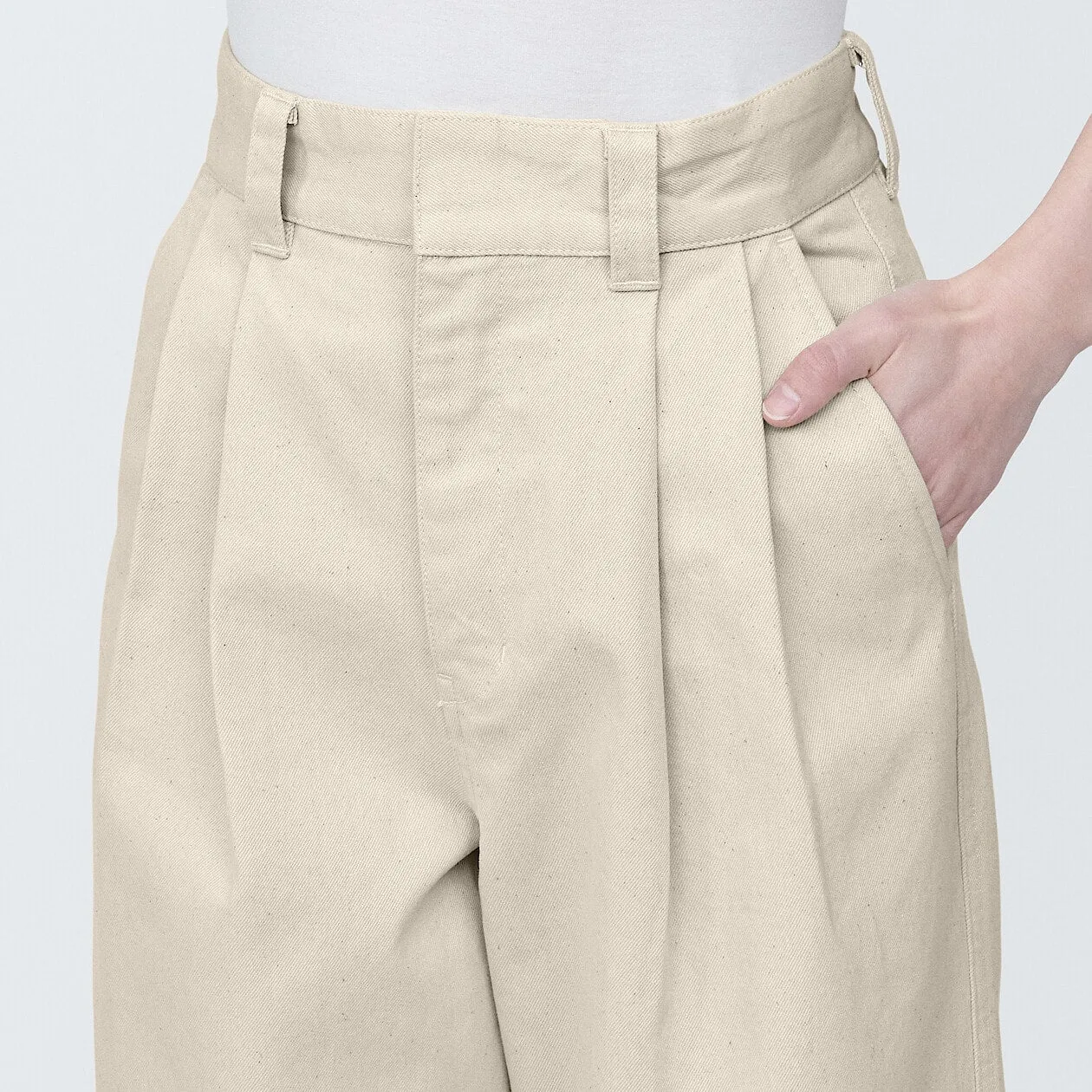 Kapok Blend Pleated Pants