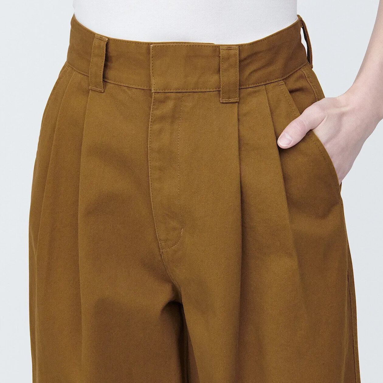 Kapok Blend Pleated Pants