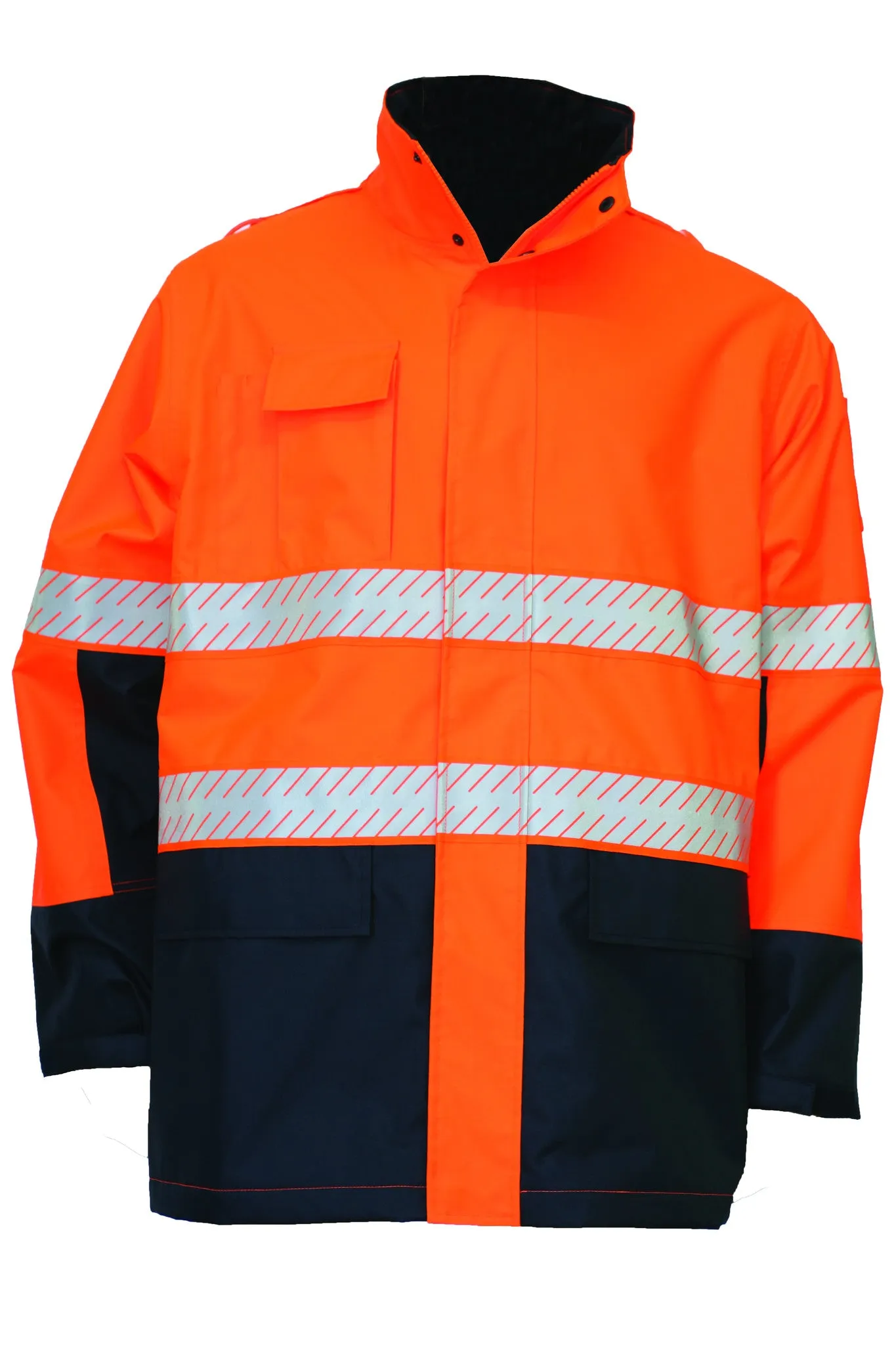 KM Workwear Hi Vis 2 Tone Lighweight Breathable Jacket c/w 3M Segmented Reflective Tape M5131T