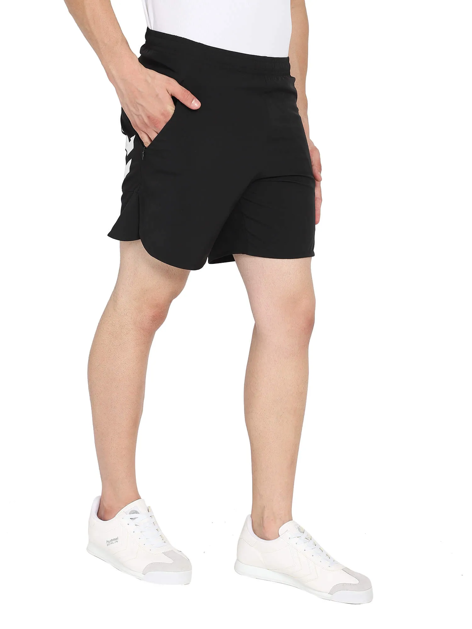 Kuro Solid Regular fit Polyester Shorts for Men with zipper pockets Comfortable Breathable Fabric Stretchable for Everyday Use Ideal for Yoga Training Gym Running or Performance