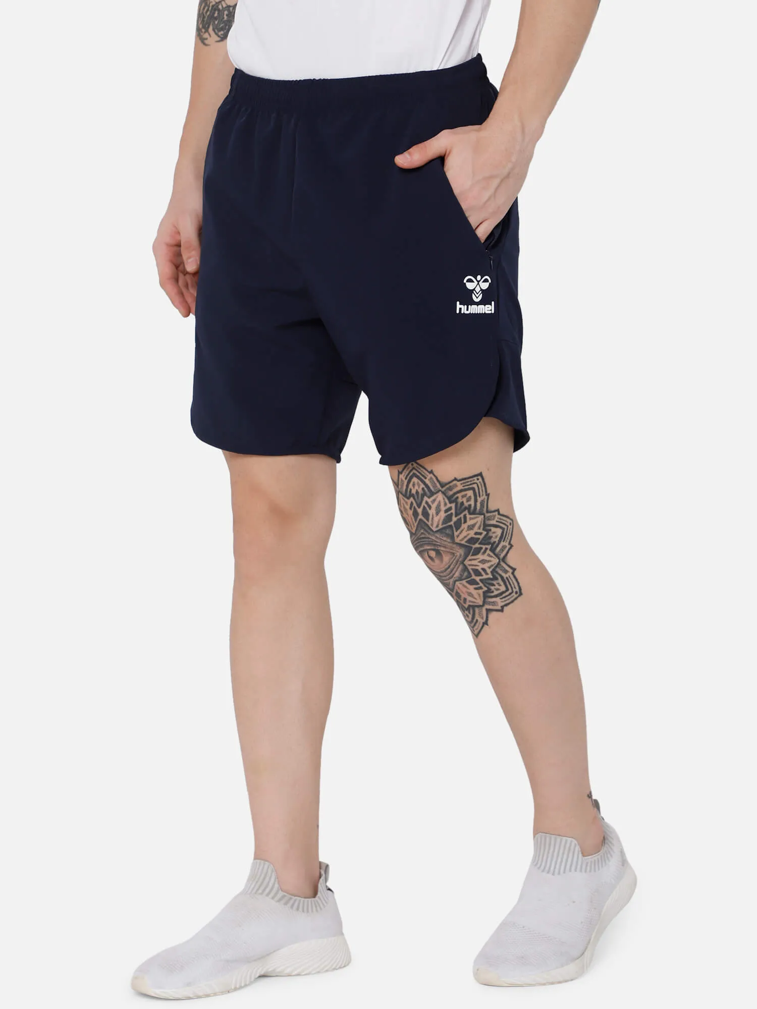 Kuro Solid Regular fit Polyester Shorts for Men with zipper pockets Comfortable Breathable Fabric Stretchable for Everyday Use Ideal for Yoga Training Gym Running or Performance