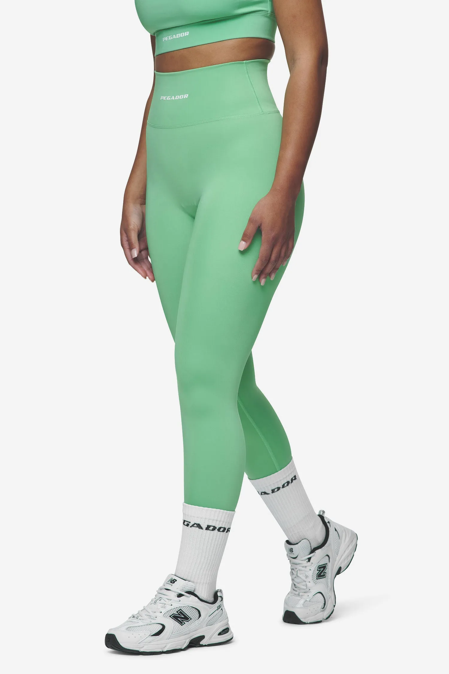 Leya Leggings Peppermint Green White