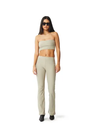 Light Beige Flared Up Pants