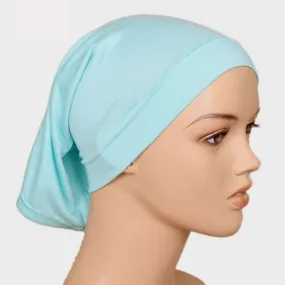 Lightweight Cotton Hijab Cap - Aqua