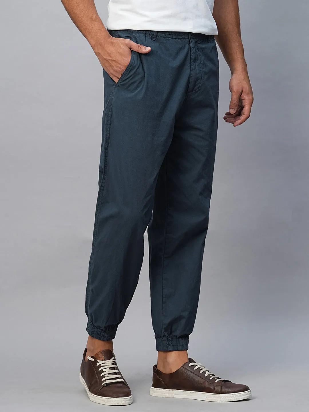 Men's Navy Cotton Jogger