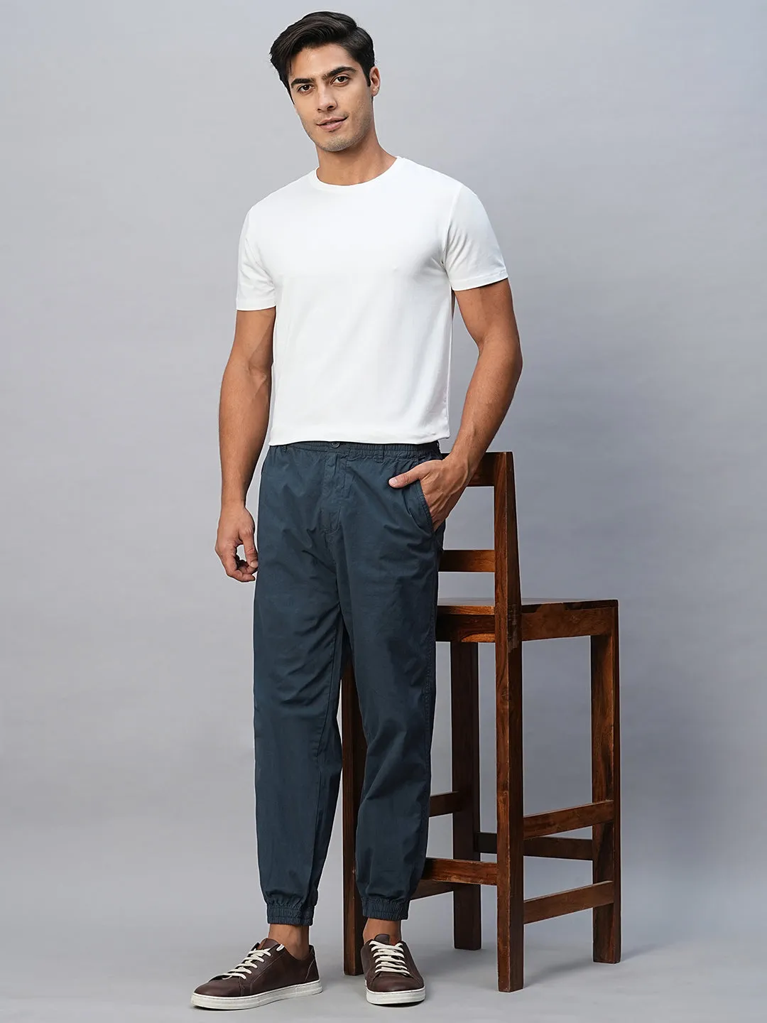 Men's Navy Cotton Jogger