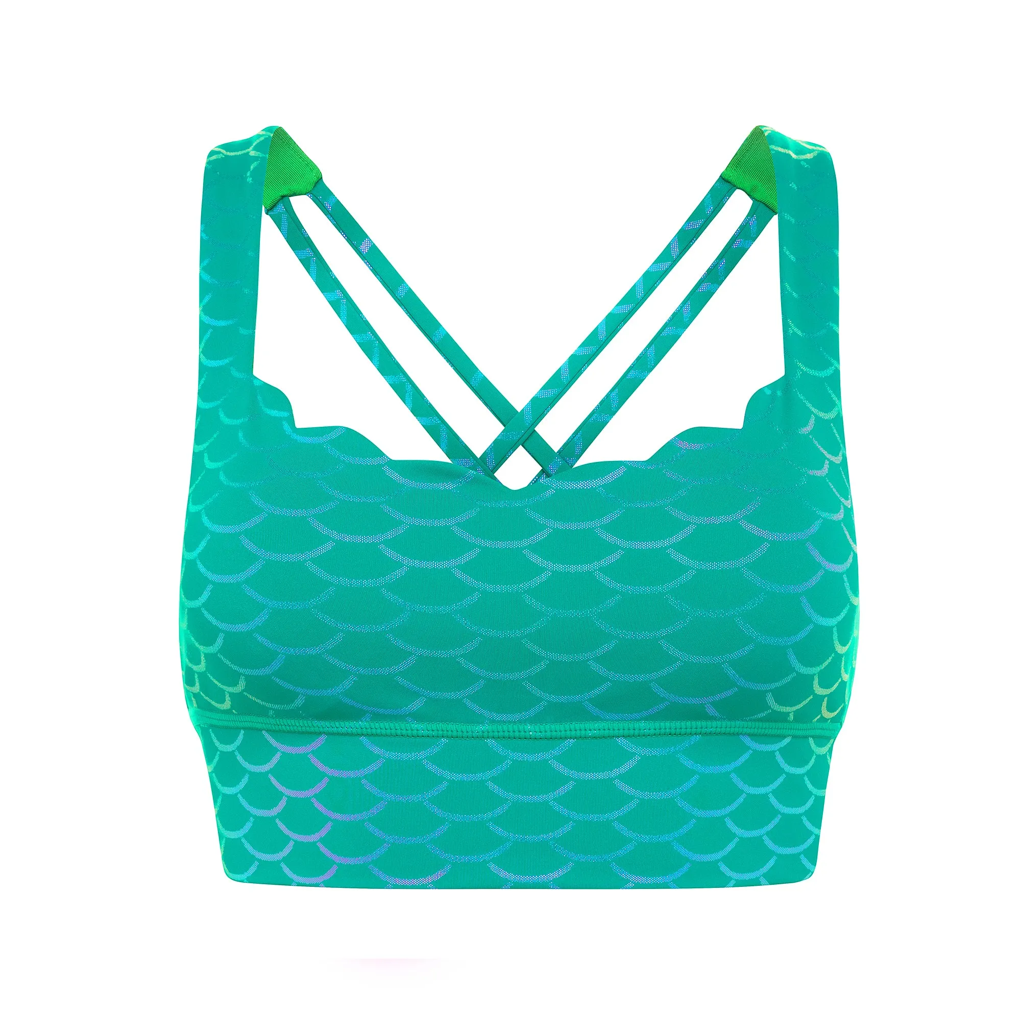 Mermaid Princess Sports Bra - Green