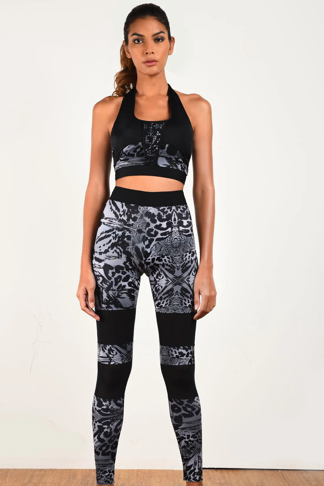 Midnight Halter Sports Bra