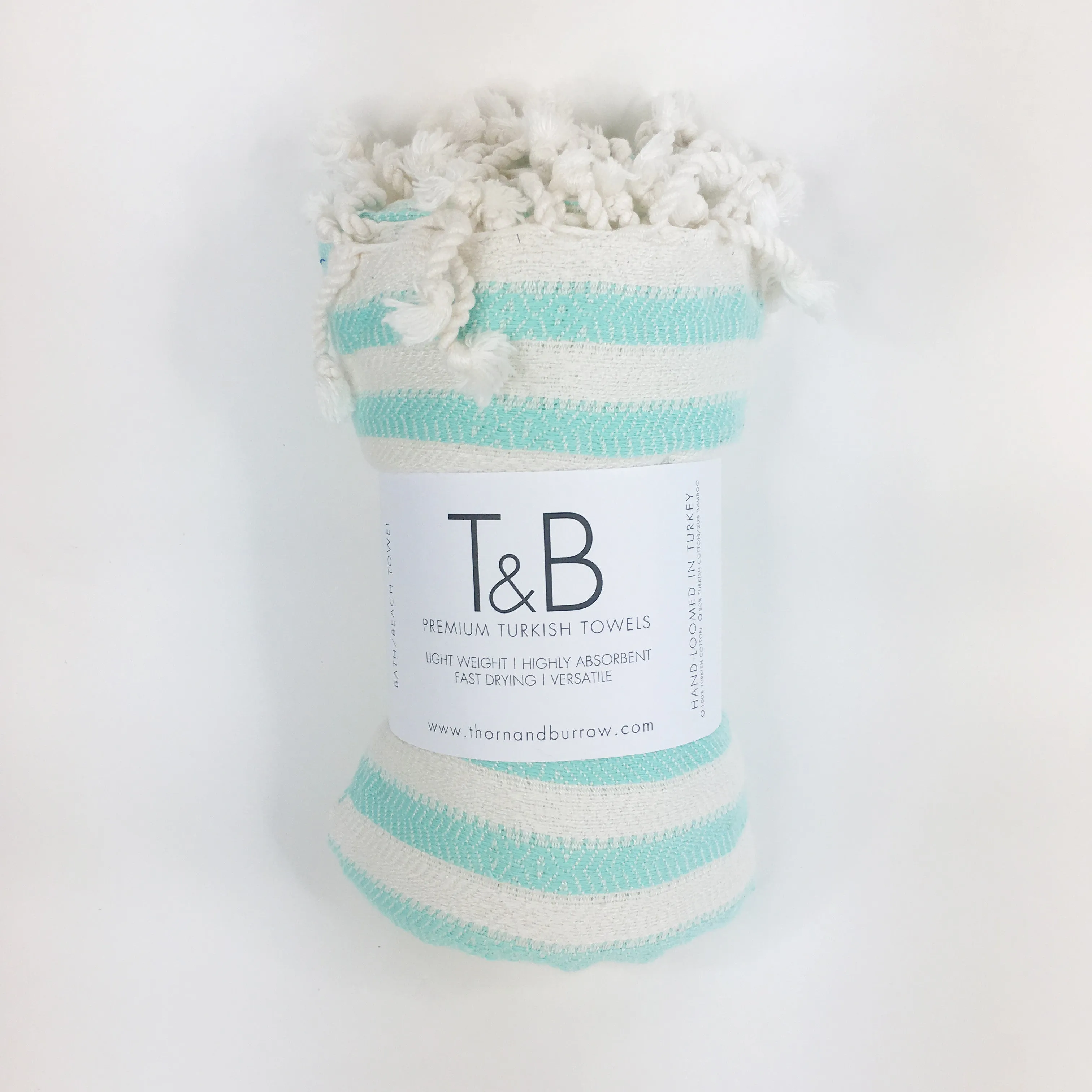 Mint Bamboo & Cotton Turkish Towel