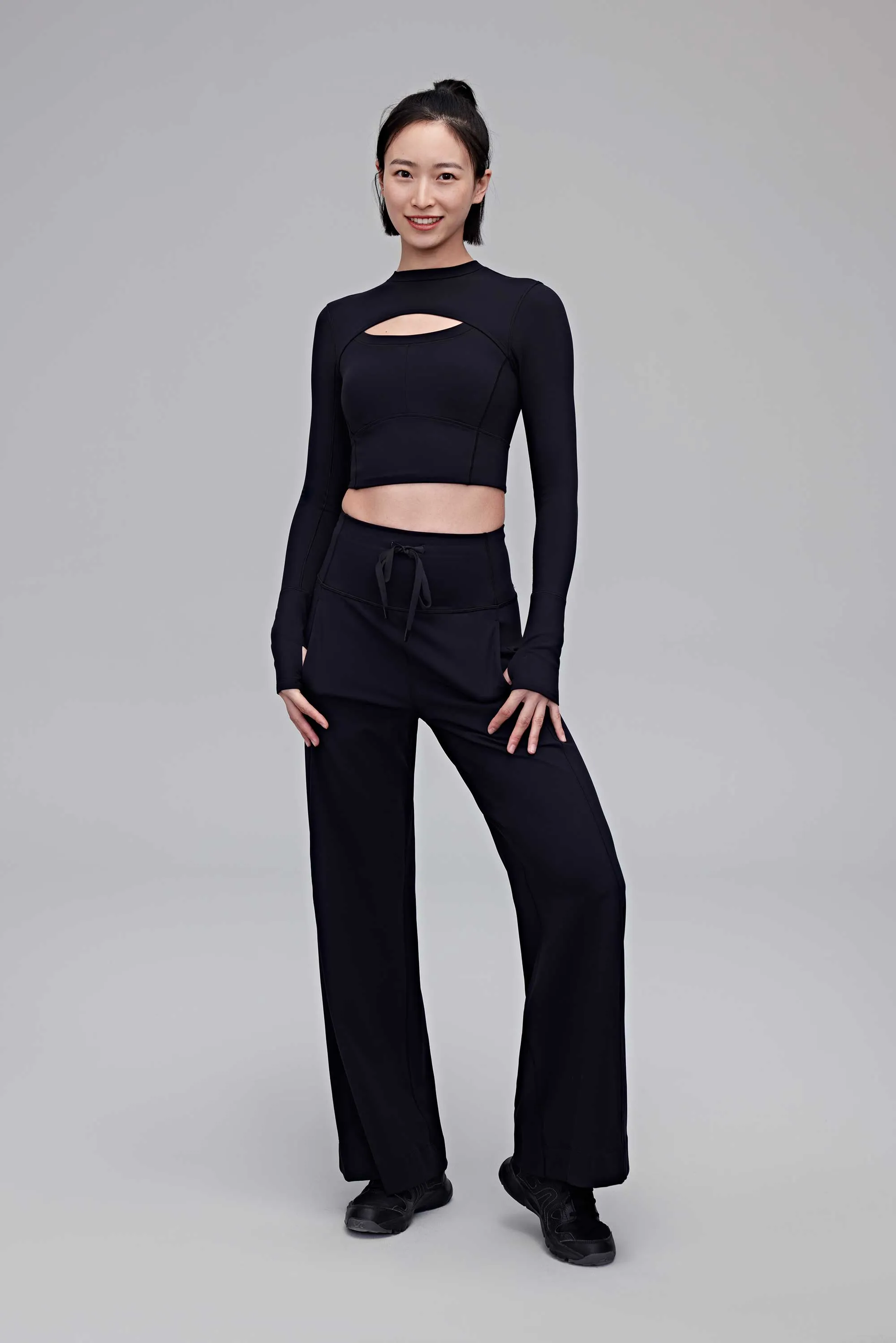 Mousse Drawstring Wide Leg Pants