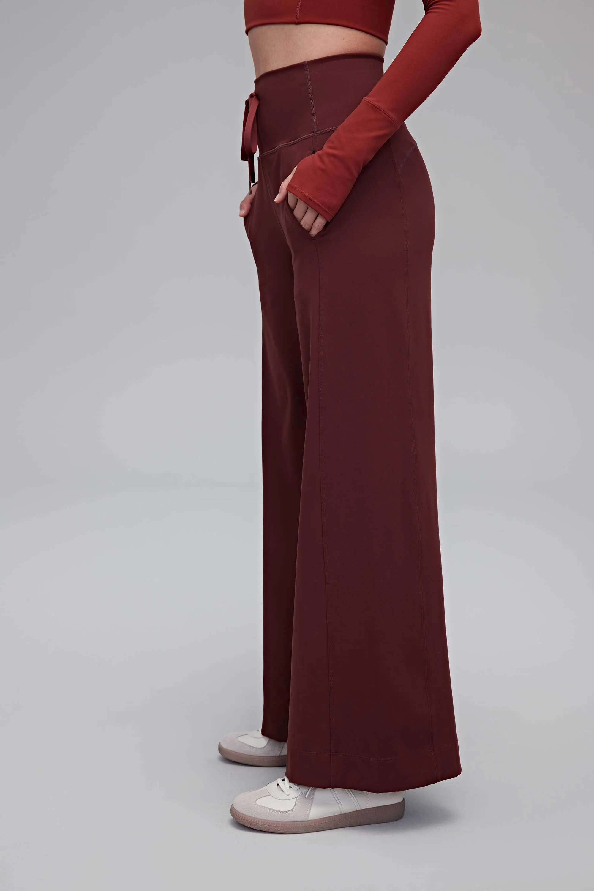 Mousse Drawstring Wide Leg Pants