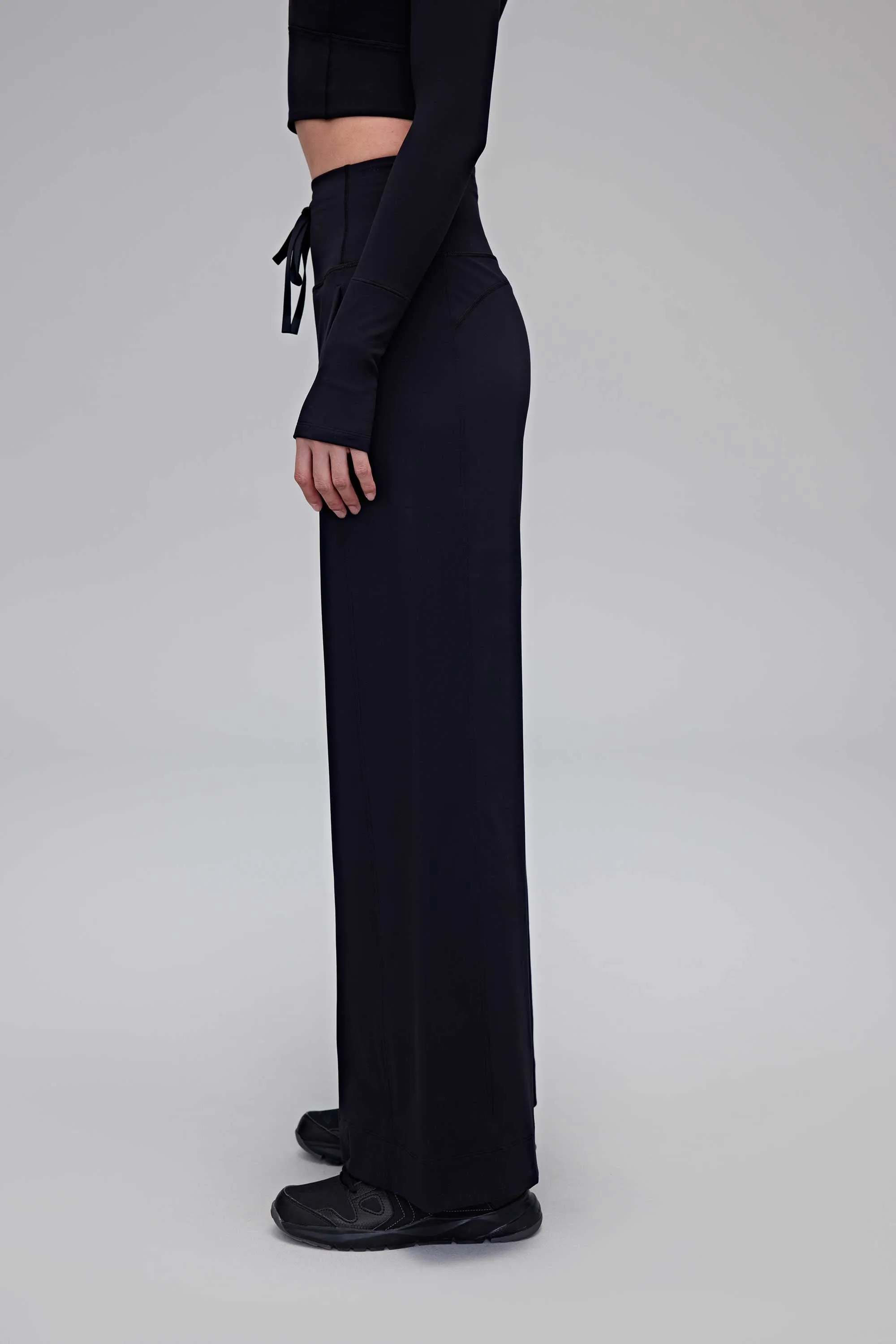 Mousse Drawstring Wide Leg Pants