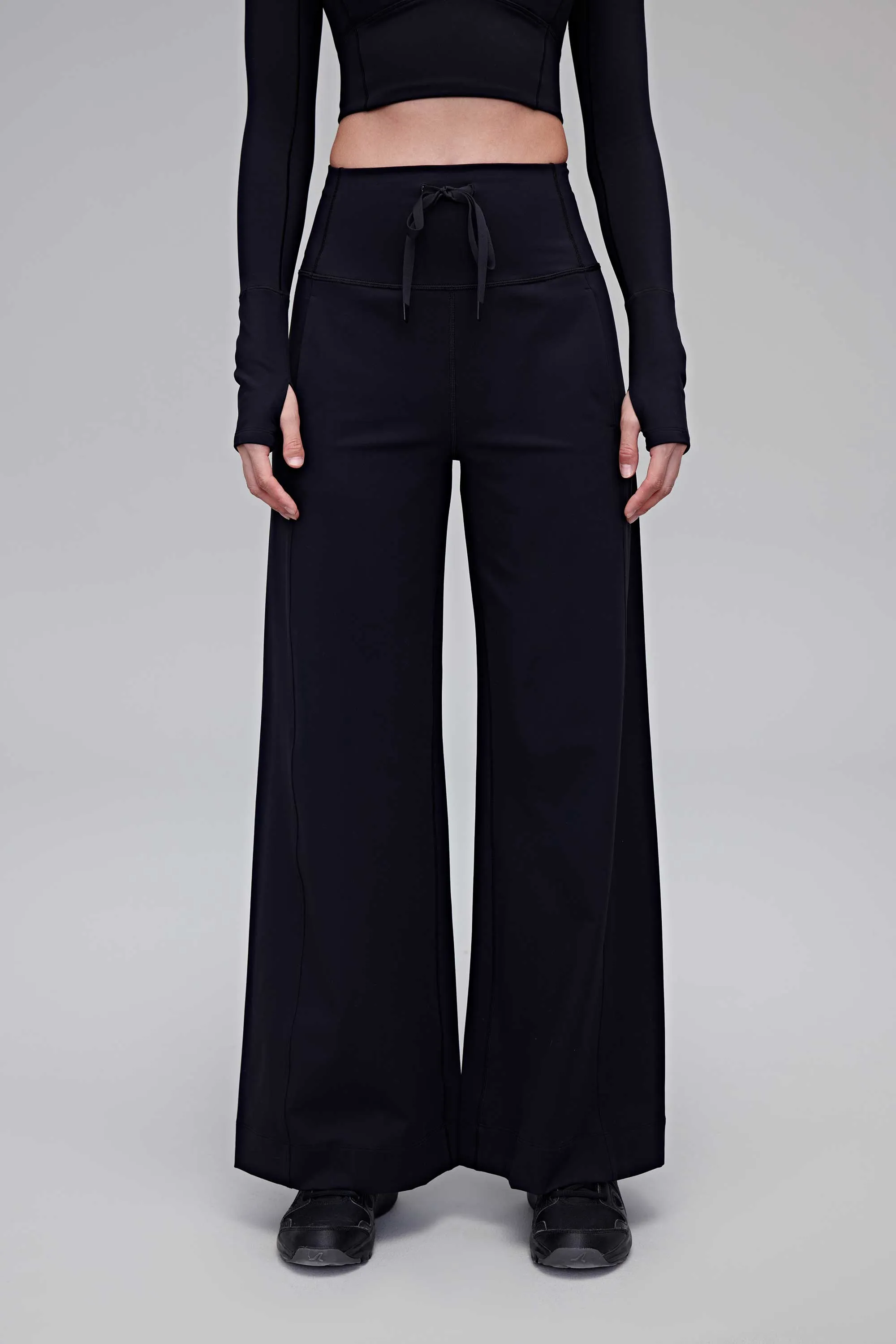 Mousse Drawstring Wide Leg Pants