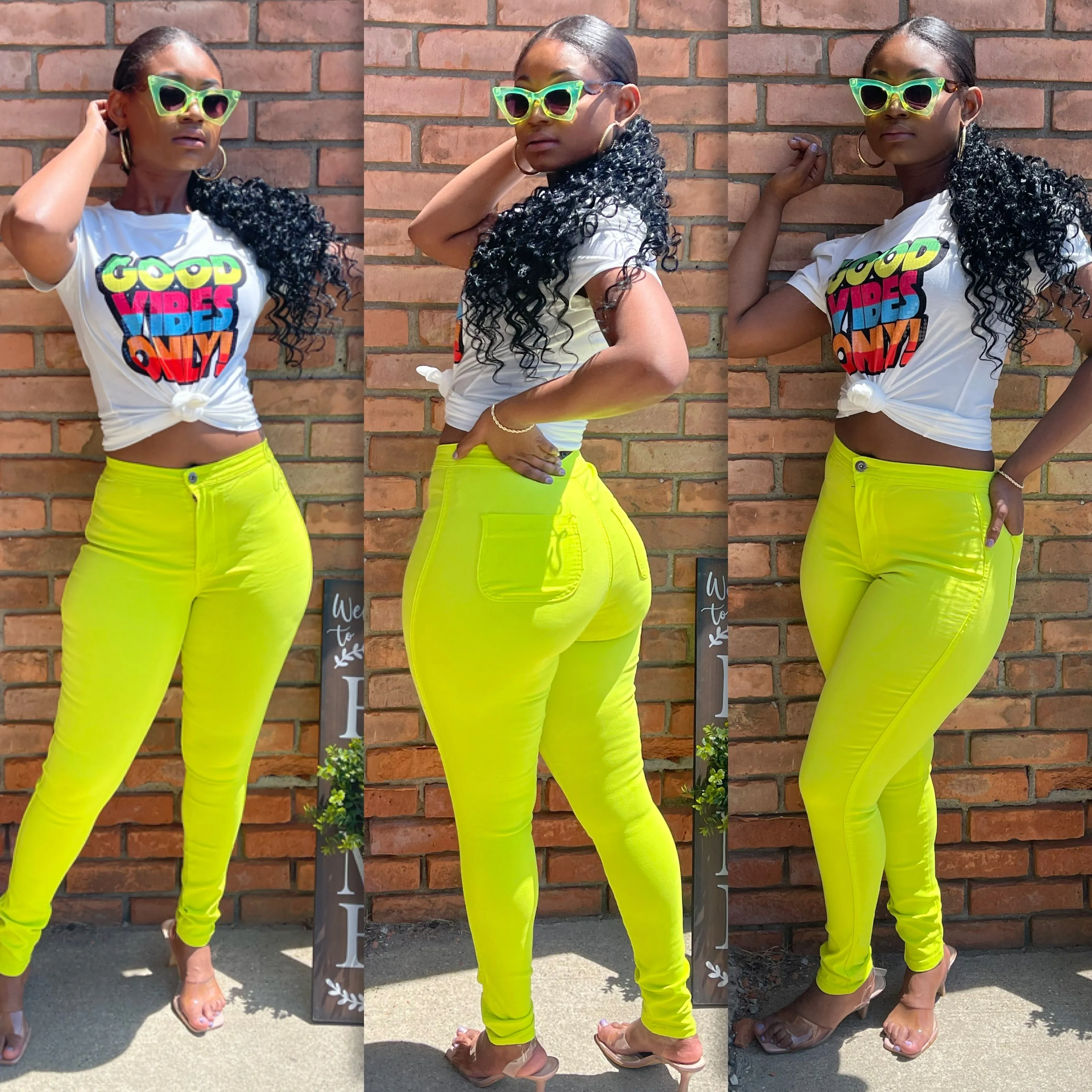 Neon Yellow Disco Pants