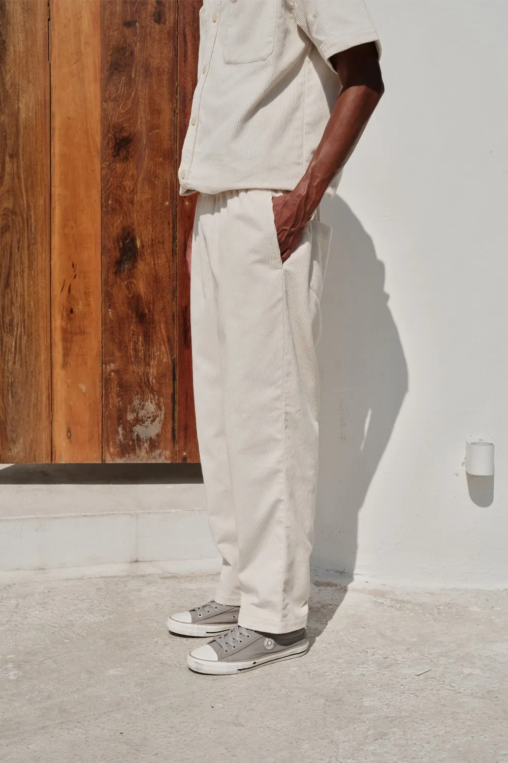 Off White Corduroy Pants