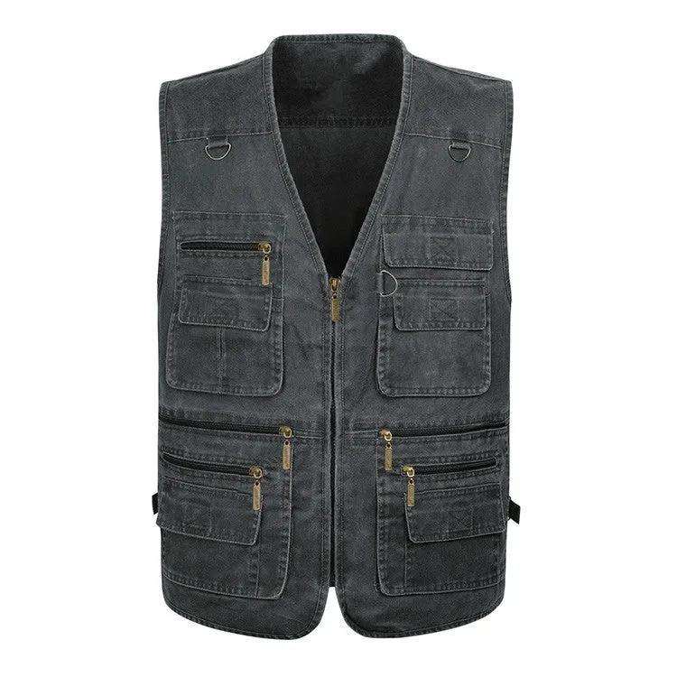 Outdoor Cotton Comfortable Plus Size Men's Vest