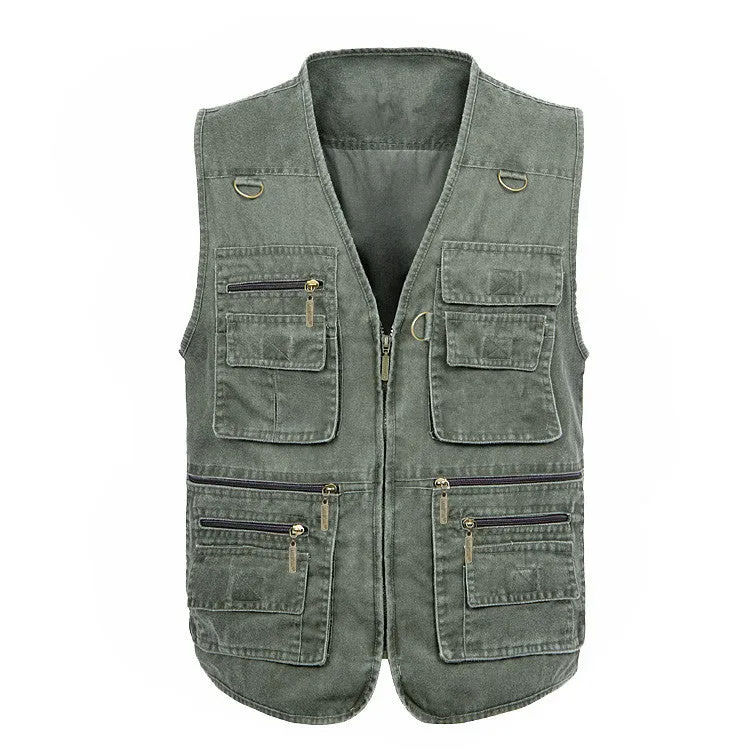 Outdoor Cotton Comfortable Plus Size Men's Vest