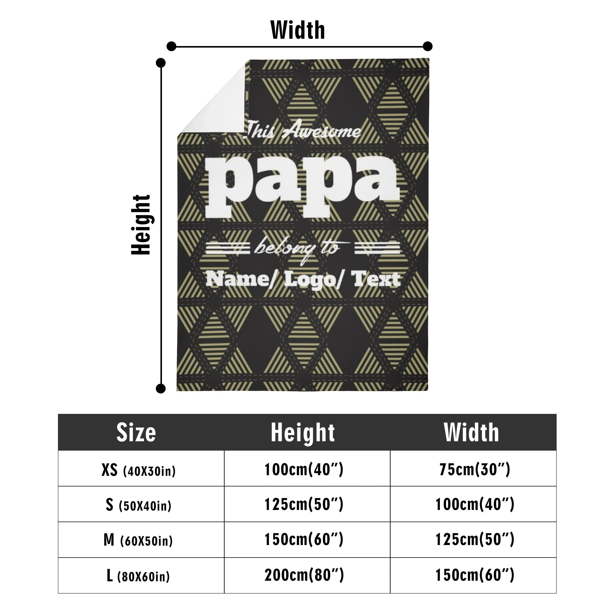 Personalised Long Flannel Breathable Blanket 4 Sizes (45 days pre-order)