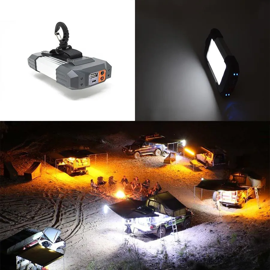 Powerful Multi-Functional 500 Lumen LED Camping Light, SOS lights and 5400mAH Power Bank