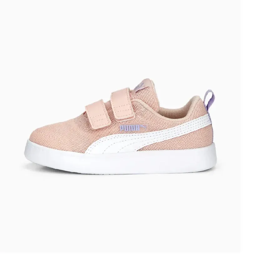 Puma Courtflex v2 breathable mesh girls' sneakers 371758-13 rose dust-white-vivid violet