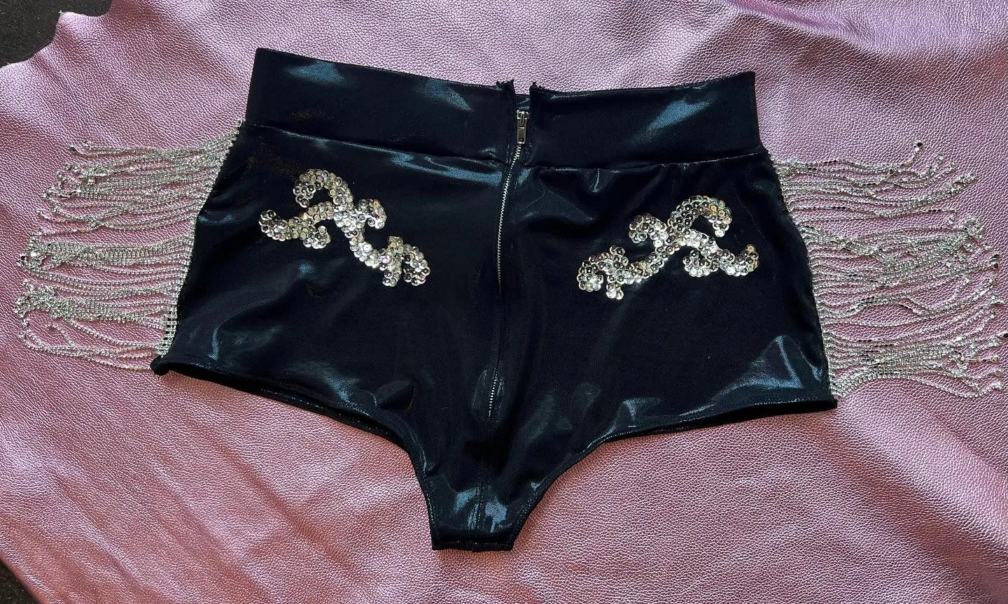 Rhinestone Fringe Hot Pants