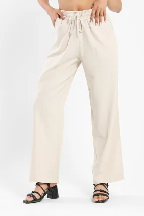 Sandy Linen Pants - Beige