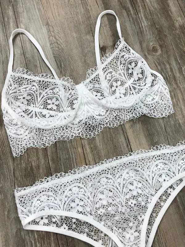 Sexy Eyelash Lace Lingerie Set