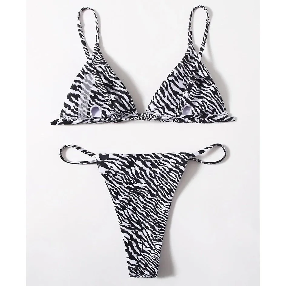 Sexy Tanga-Zebra-Bikini