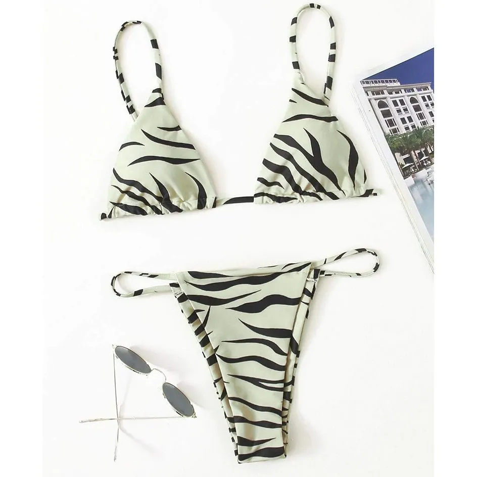 Sexy Tanga-Zebra-Bikini