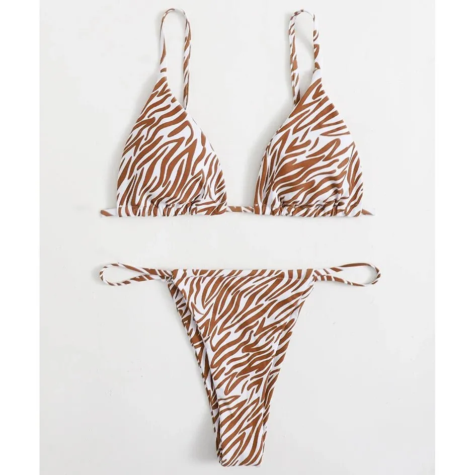 Sexy Tanga-Zebra-Bikini