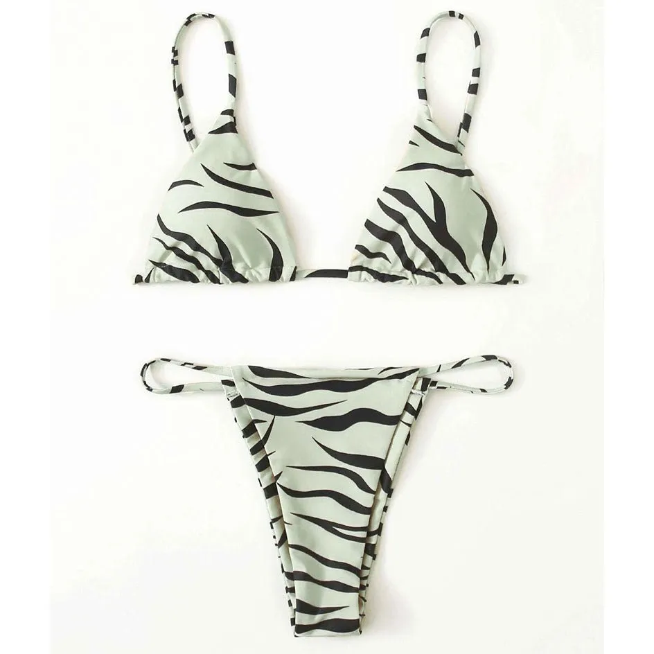 Sexy Tanga-Zebra-Bikini