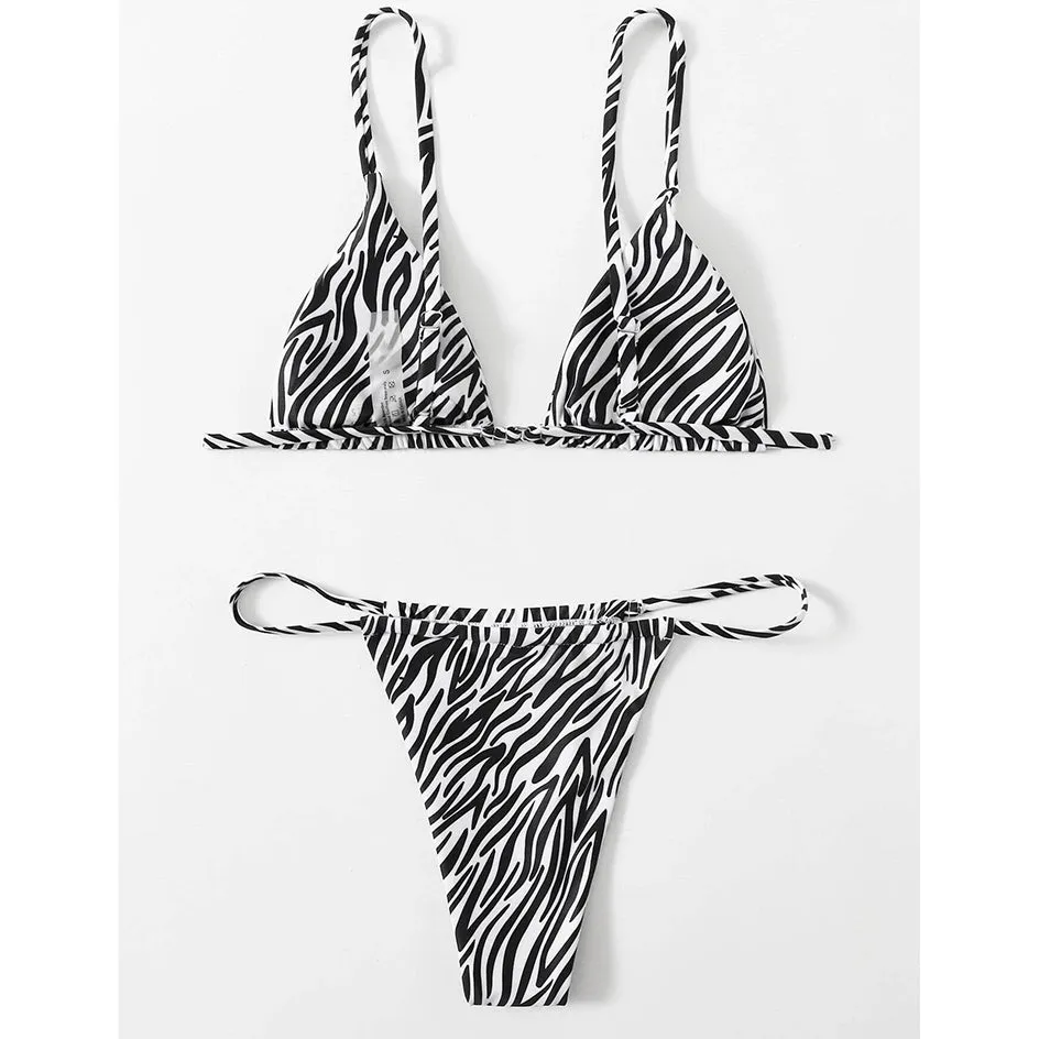 Sexy Tanga-Zebra-Bikini