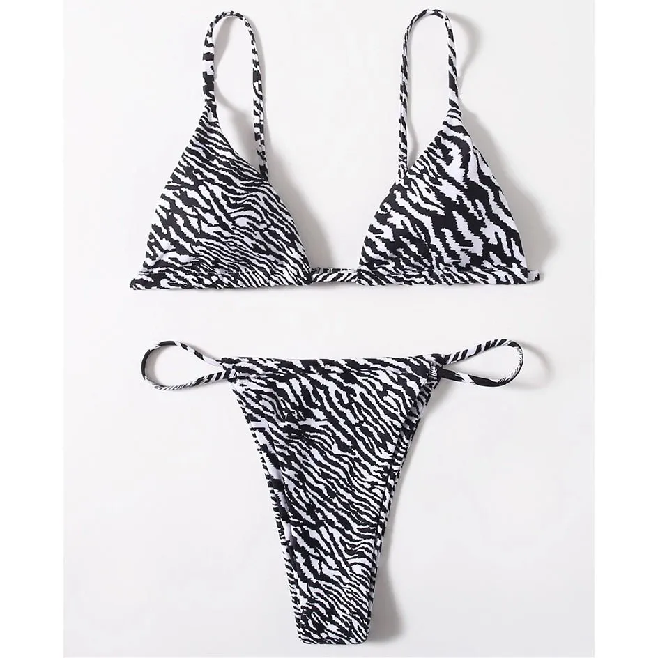 Sexy Tanga-Zebra-Bikini