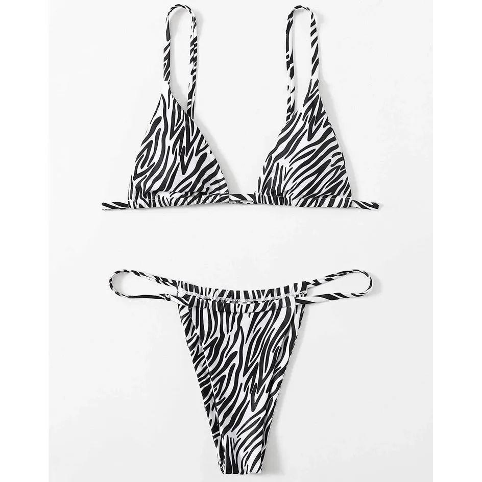 Sexy Tanga-Zebra-Bikini