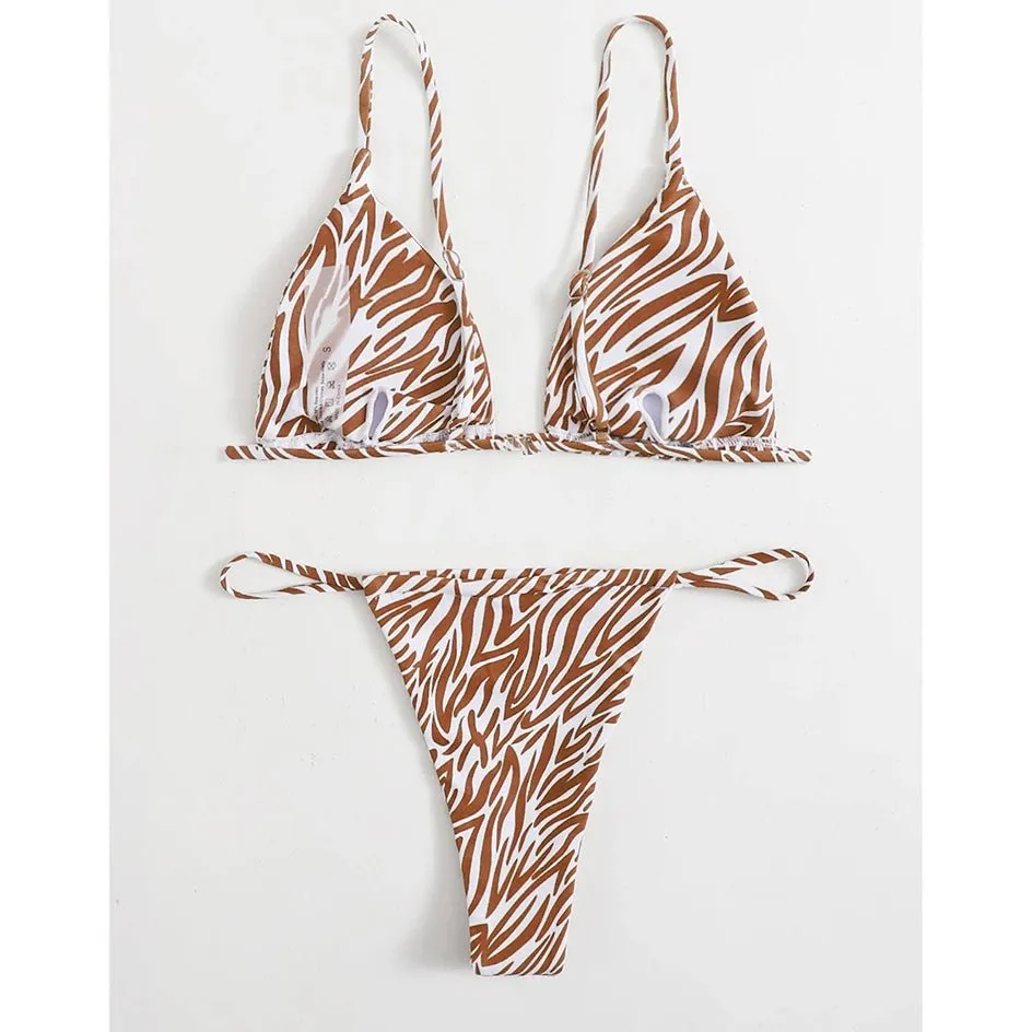 Sexy Tanga-Zebra-Bikini