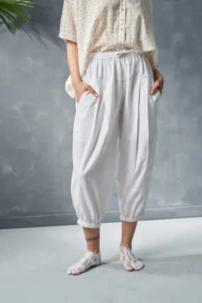 Sol gathered waist crop pants