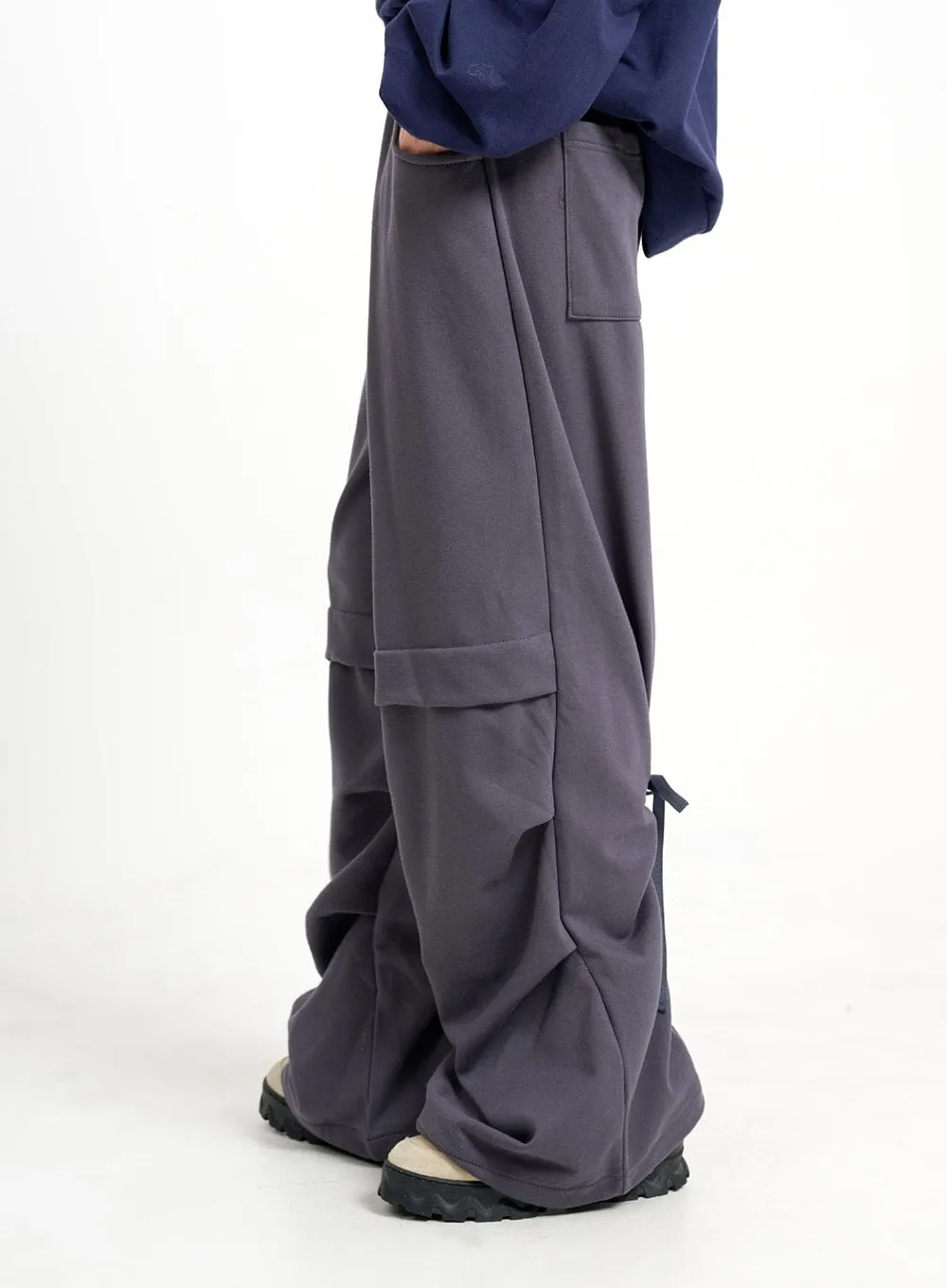 Solid Cotton Wide Sweatpants CM415