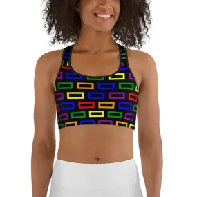 Sports Bra Colorful Blocks