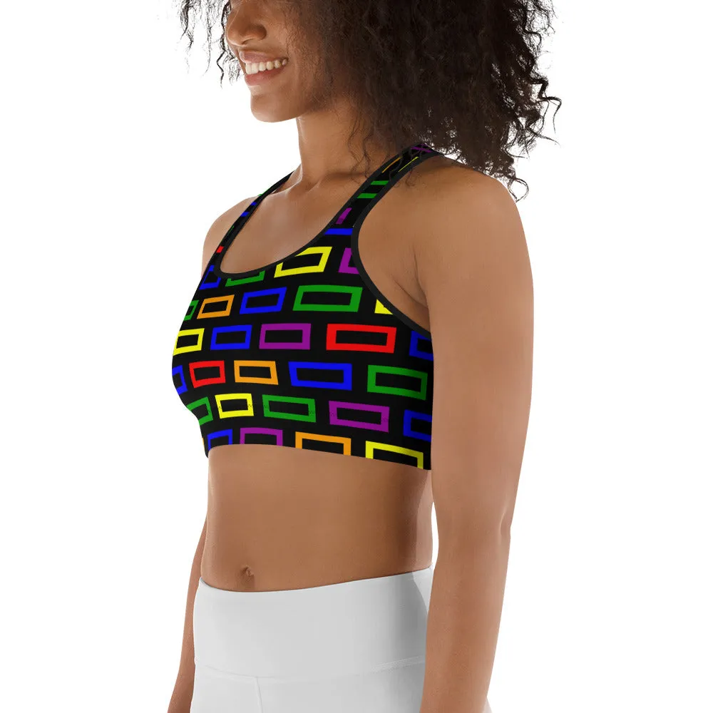 Sports Bra Colorful Blocks