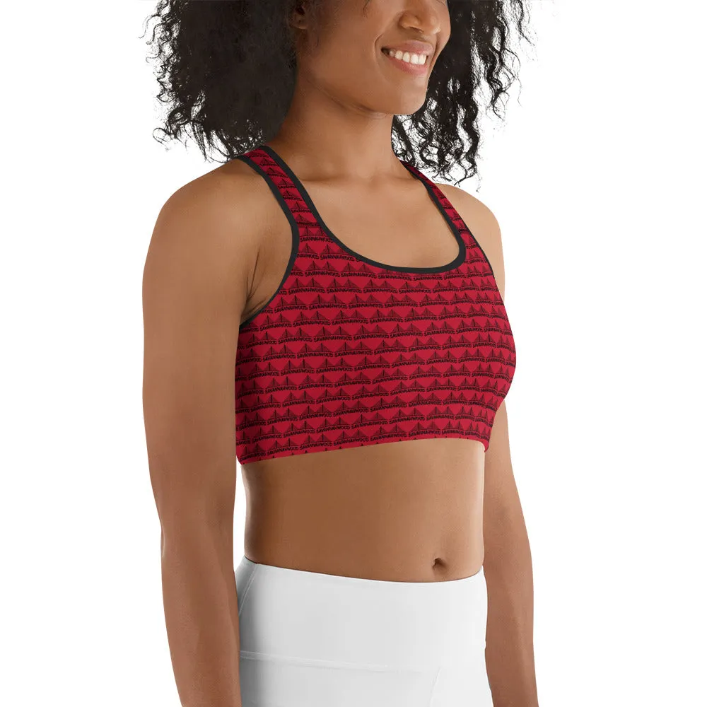 Sports Bra Red And Black