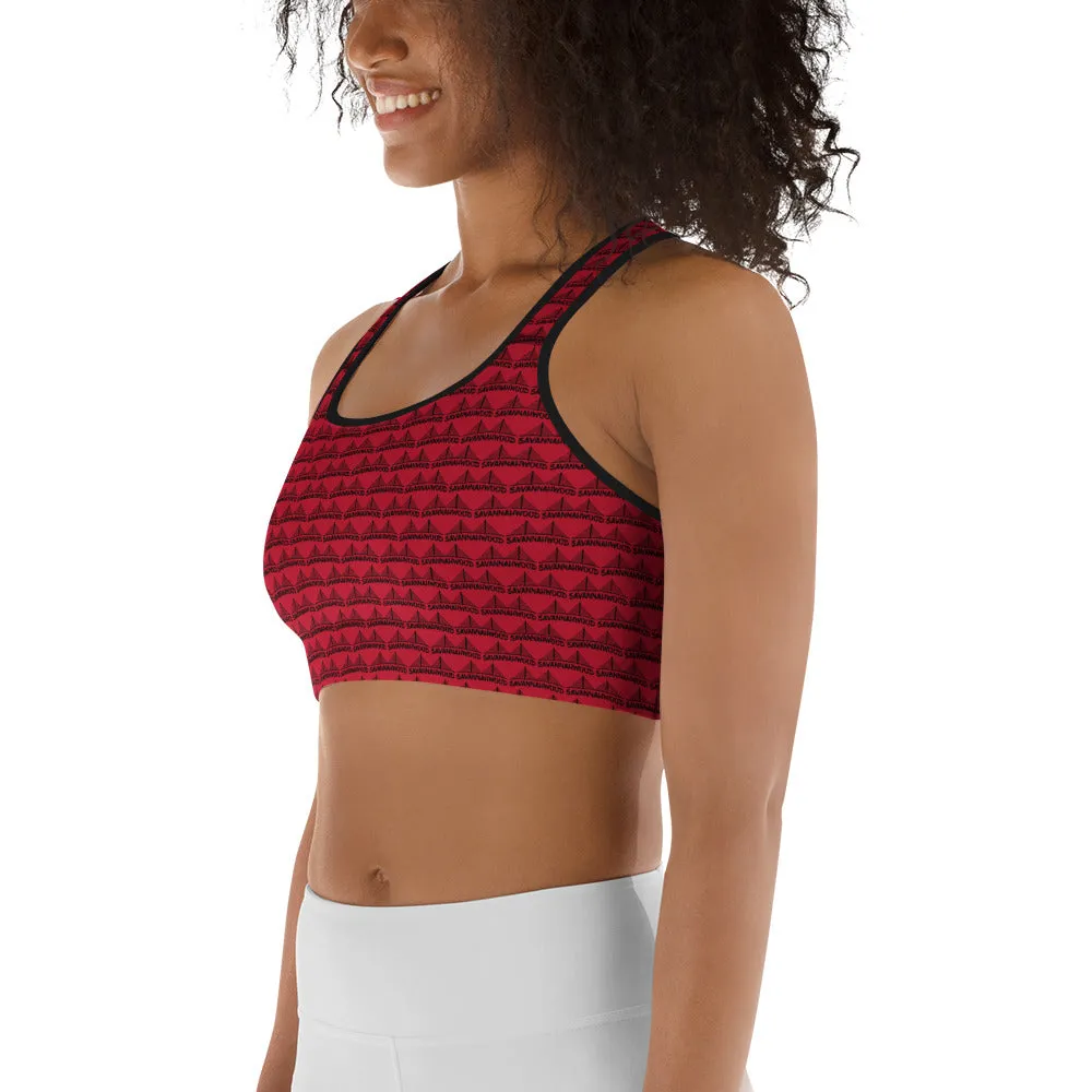 Sports Bra Red And Black