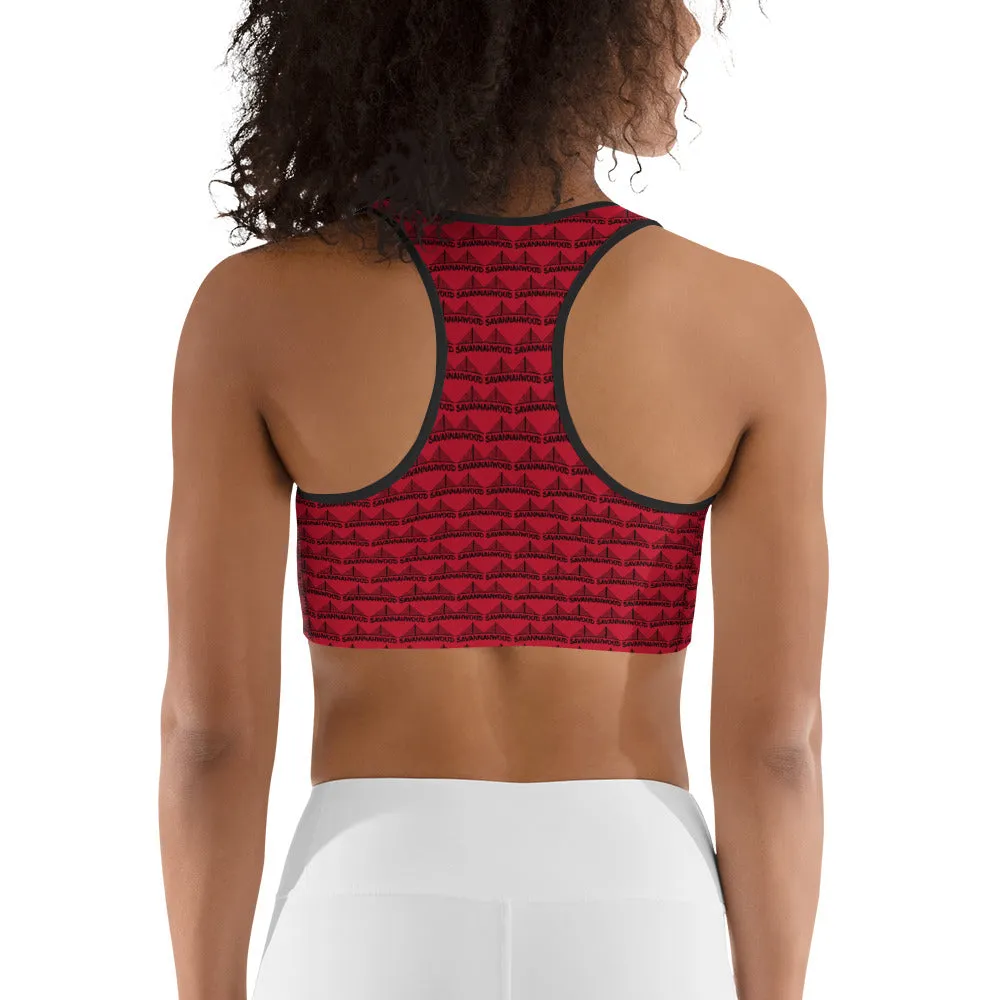 Sports Bra Red And Black