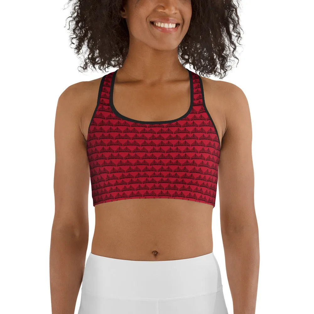 Sports Bra Red And Black